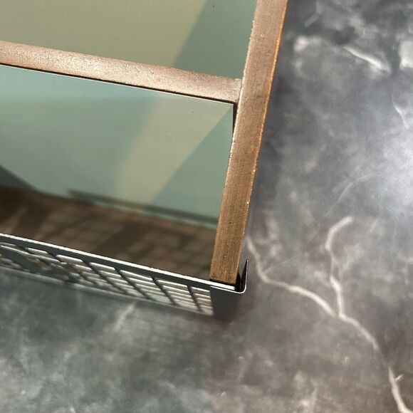 “LOVE” Wood Brown Teal Multiple Compartment Mail Organizer - Picture 8 of 12